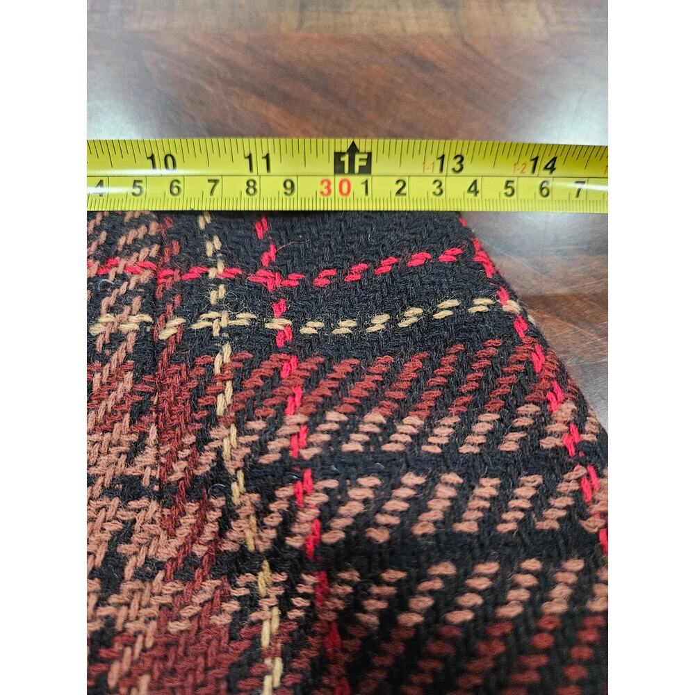 Harold’s 100% Wool Plaid A-Line Skirt Black Red Brown Lined Size 2 NWOT - Picture 6 of 8